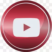 YouTube电脑图标社交媒体共享图标