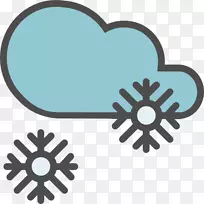 计算机图标符号雪雨云符号