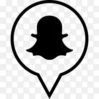 电脑图标社交媒体Snapchat-社交媒体