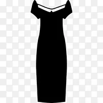 小黑裙电脑图标手袋袖裙