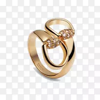 耳环珠宝金棕色钻石戒指