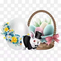 复活节兔子彩蛋贺卡复活节明信片-复活节