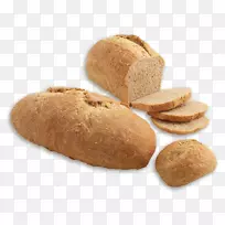 黑麦面包，棕色面包，小面包