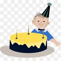 生日蛋糕男孩剪贴画-生日