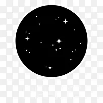 圆点星白色字体-圆