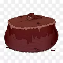巧克力蛋糕加纳奇袋装巧克力松露巧克力蛋糕