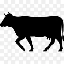 肉牛干，牛乳牛，奶牛轮廓，奶牛养殖.剪影