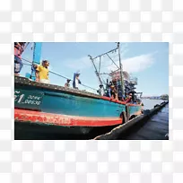 捕鱼拖网渔船水上运输船水路船
