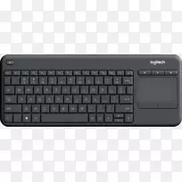 电脑键盘电脑鼠标惠普罗技k 400+智能电视