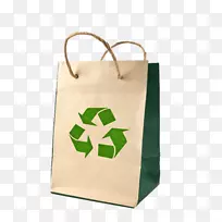 塑料袋，纸袋回收，可重复使用的购物袋