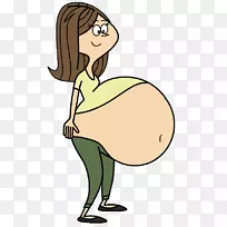 卡通怀孕妇女剪贴画-怀孕