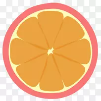 橘黄色切片剪贴画-橙色