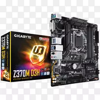 主板gigabyte z370md3hpc基座intel 1151v2形因子m lga 1151主板microatx-intel