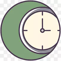 时钟表面时间和出勤率时钟计算机图标.时钟