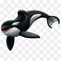 海豚惠子虎鲸剪贴画-海豚