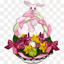 复活节兔子切花花卉设计食品-复活节