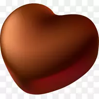 巧克力心脏夹艺术-巧克力