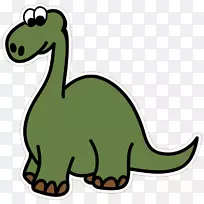 恐龙陆生动物动画剪贴画-恐龙