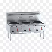 煤气炉烹调炉灶，餐桌，厨房，炒锅
