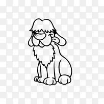 古英国牧羊犬设得兰牧羊犬画着色书绘画-绘画