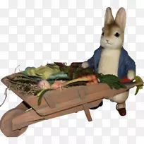 彼得兔子手推车的故事。约翰赖特娃娃-兔子