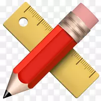 技术绘图工具尺铅笔