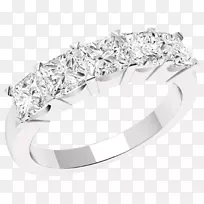 公主切割钻石订婚戒指永恒戒指
