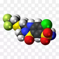 聚噻嗪类利尿剂碳酸氢酶抑制剂普萘洛尔-分子