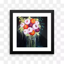 花卉设计水彩画艺术家-绘画