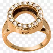 耳环宝石金施华洛世奇银戒指