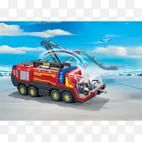 Playmobil消防车消防局机场消防车