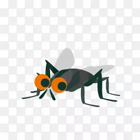 杀虫剂黑蝇蚊子剪贴画-苍蝇