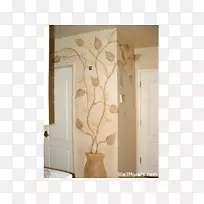 墙壁窗帘洗衣房壁画门