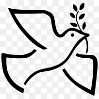 和平符号剪辑艺术-白鸽