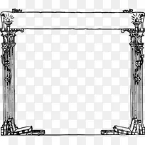 画框柱古罗马建筑剪贴画.卡通边框