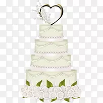 结婚蛋糕纸杯蛋糕糖霜和糖霜生日蛋糕剪贴画-50周年纪念