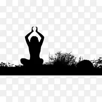 哈塔瑜伽身体健康剪影瑜伽剪影