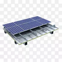 金属屋顶太阳能电池板光伏发电系统建造