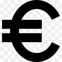货币符号欧元符号硬币连续