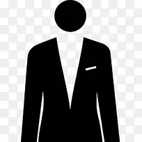 无尾礼服半正式领带服装非正式服装黑色套装