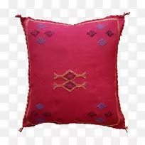 坐垫投掷枕头紫色创新红枕