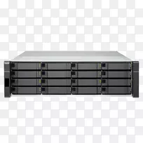 网络存储系统QNAP es1640dcnas服务器-SAS 6GB/s系列附加SCSI QNAP 16 BAY NAS QNAP系统公司。