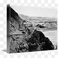 山崖屋，旧金山海豹岩石画廊，地质学画布