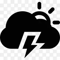 闪电电脑图标云雷雨符号-闪电