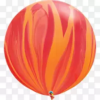 气球玛瑙彩虹橙色红气球