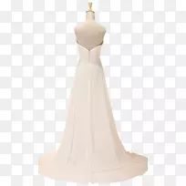 结婚礼服领口袖雪纺婚纱