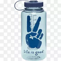 水瓶野营玻璃瓶生活是很好的伴瓶