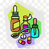 医药药品药片剪贴画-儿童