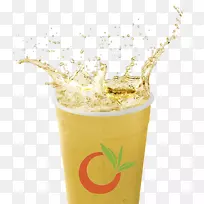 橙汁饮料绿茶奶昔
