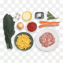 博洛尼亚酱，意大利面，素食烹饪，蔬菜配方-蔬菜